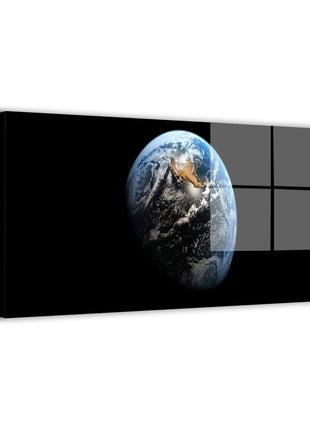 Space Wall Art | Earthrise Horizon HD Acrylic, Metal & Canvas Print - Snapping Turtle Gallery