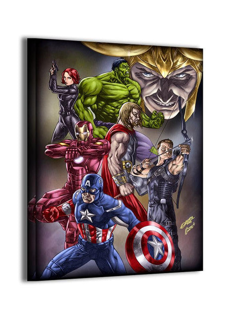 Avengers vs Loki Acrylic wall art mockup