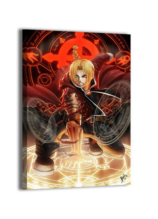 Edward Elric Art | Acrylic, Metal & Canvas - Snapping Turtle Gallery
