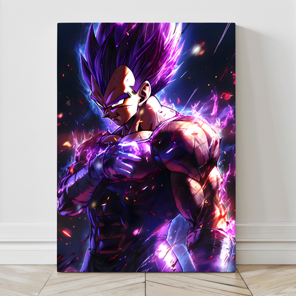 24x36 Vegeta canvas print with intense Ultra Ego energy – Snapping Turtle Gallery