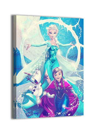 Elsa, Anna & Olaf Art | Frozen Fan Art | Snapping Turtle [variant_option1] Print, Premium Wall Art by Snapping Turtle Gallery