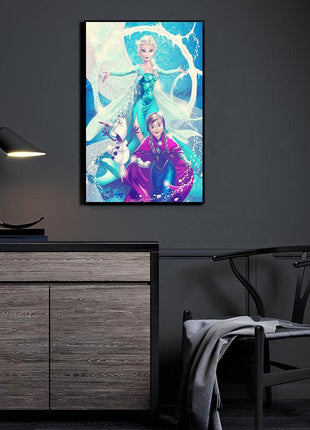 Elsa, Anna & Olaf Art | Frozen Fan Art | Snapping Turtle [variant_option1] Print, Premium Wall Art by Snapping Turtle Gallery