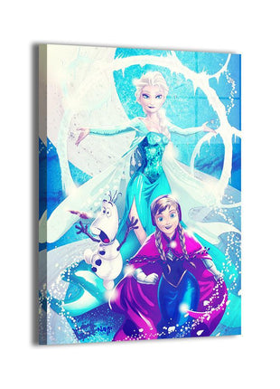 Elsa, Anna & Olaf Art | Frozen Fan Art | Snapping Turtle [variant_option1] Print, Premium Wall Art by Snapping Turtle Gallery