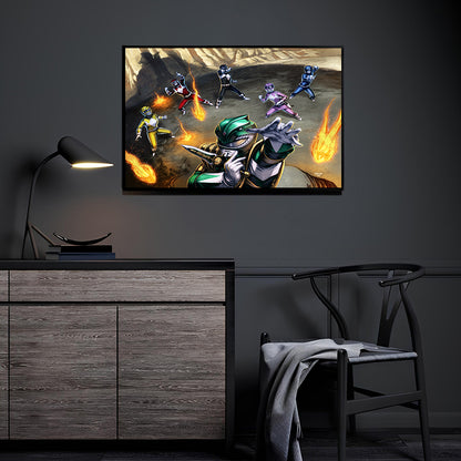 Emerald Clash Wall Art Room Mockup – Power Rangers by Ryan Pasibe