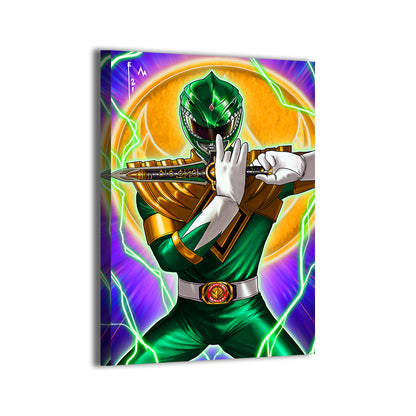 Emerald Dragon Power Wall Art Canvas Print – Green Ranger by Emmanuel Centeno