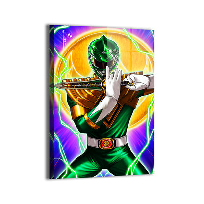 Emerald Dragon Power Wall Art Metal Print – Green Ranger by Emmanuel Centeno