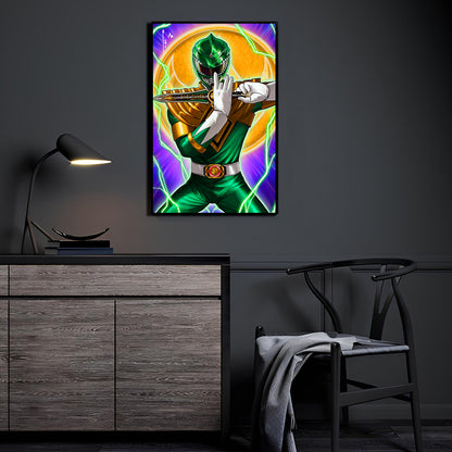 Emerald Dragon Power Wall Art Room Mockup – Green Ranger by Emmanuel Centeno