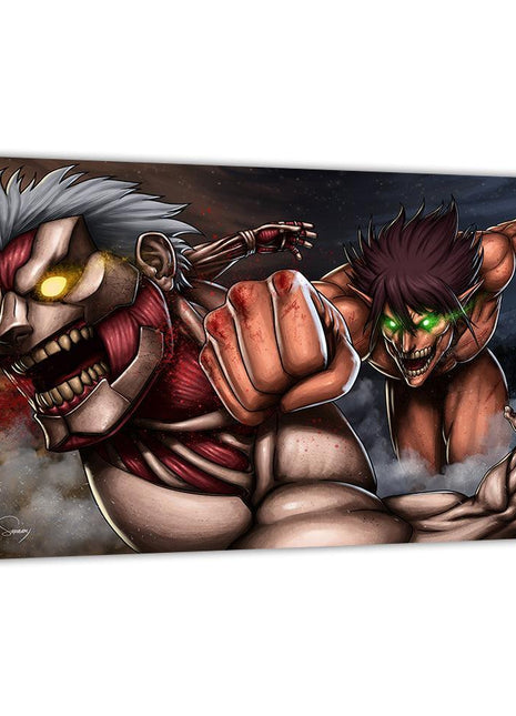 Eren vs Colossal Titan Wall Art | AOT Fan Art | Snapping Turtle Gallery [variant_option1] Print, Premium Wall Art by Snapping Turtle Gallery
