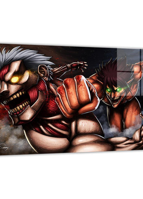 Eren vs Colossal Titan Wall Art | AOT Fan Art | Snapping Turtle Gallery [variant_option1] Print, Premium Wall Art by Snapping Turtle Gallery