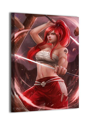 Erza Scarlet Wall Art | Fairy Tail HD Acrylic, Metal & Canvas Print - Snapping Turtle Gallery