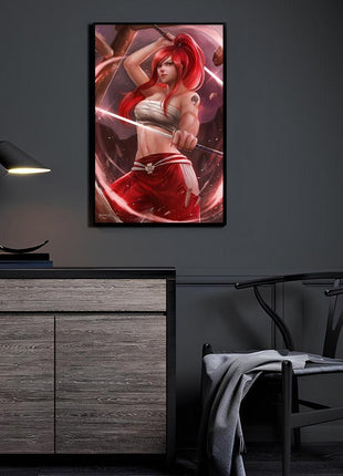 Erza Scarlet Wall Art | Fairy Tail HD Acrylic, Metal & Canvas Print - Snapping Turtle Gallery