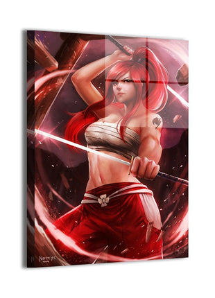 Erza Scarlet Wall Art | Fairy Tail HD Acrylic, Metal & Canvas Print - Snapping Turtle Gallery