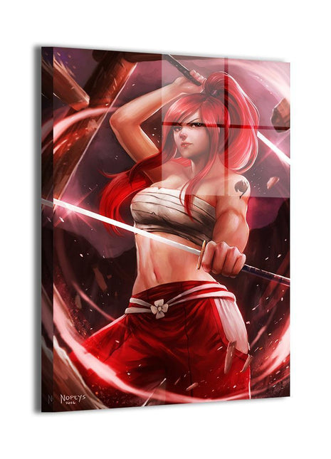 Erza Scarlet Wall Art | Fairy Tail HD Acrylic, Metal & Canvas Print - Snapping Turtle Gallery