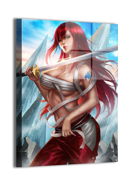 Erza Scarlet Wall Art | Fairy Tail HD Acrylic, Metal & Canvas Print - Snapping Turtle Gallery