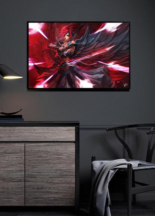 Erza Scarlet Wall Art | Fairy Tail Anime Acrylic, Metal & Canvas Print - Snapping Turtle Gallery