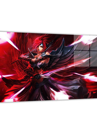 Erza Scarlet Wall Art | Fairy Tail Anime Acrylic, Metal & Canvas Print - Snapping Turtle Gallery
