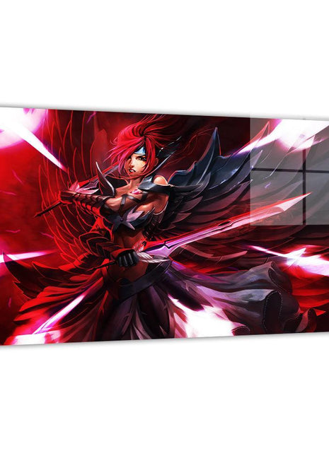 Erza Scarlet Wall Art | Fairy Tail Anime Acrylic, Metal & Canvas Print - Snapping Turtle Gallery