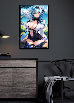 Eula Wall Art | Genshin Impact Ultra-HD Acrylic, Metal & Canvas Print - Snapping Turtle Gallery