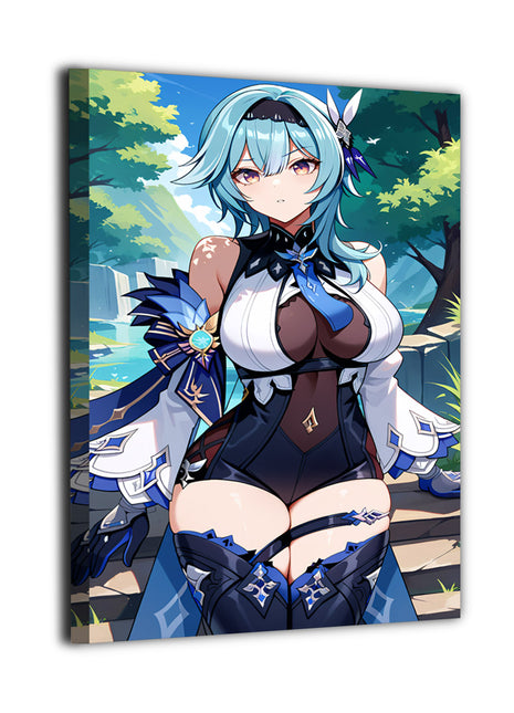 24x36 Canvas print of Eula from Genshin Impact standing calmly in nature  
