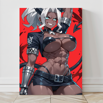 Fallen Angel Fury Wall Art Canvas Print – Judgment Demon Helltaker Artwork