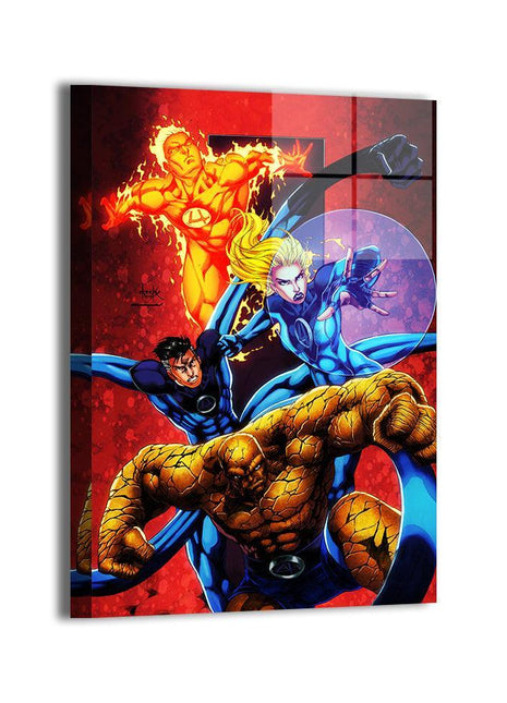 Fantastic Four Marvel Art - Ultra-HD Acrylic & HD Metal Gallery Print - Marvel First Family Artwork - Premium Wall Decor