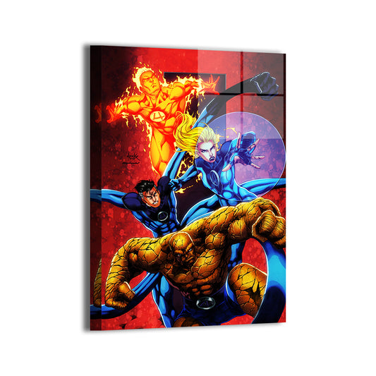Fantastic Unity Wall Art Metal Print – Fantastic Four by Chuck Penero & Splash Colors