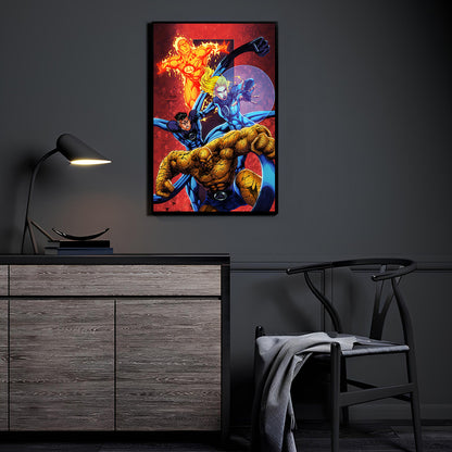Fantastic Unity Wall Art Room Mockup – Fantastic Four by Chuck Penero & Splash Colors