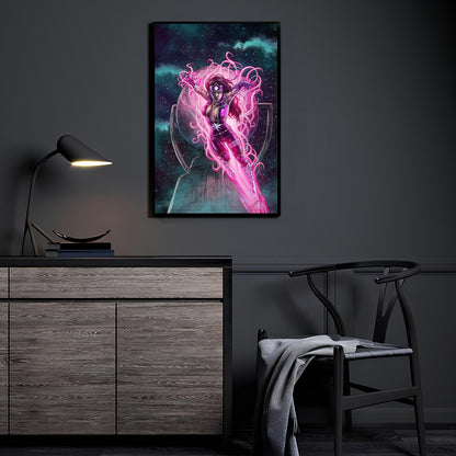 Fatal Star Sapphire Wall Art Room Mockup – Star Sapphire (Fatality) by Geebo Vigonte & Nestor Redulla Jr.