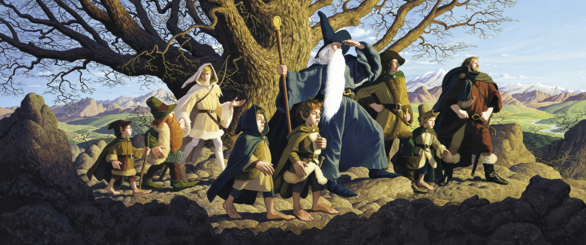 Fellowship of the Journey wall art in 11x26 canvas print format – available at Snapping Turtle Gallery