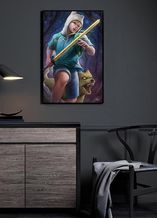 Finn & Jake Wall Art | Adventure Time Acrylic, Metal & Canvas - Snapping Turtle Gallery