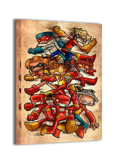 Flash Family Wall Art | DC Comics HD Acrylic, Metal & Canvas Print - Snapping Turtle Gallery