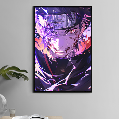 11x17 print of Obito Uchiha with broken mask and glowing eye – Snapping Turtle Gallery