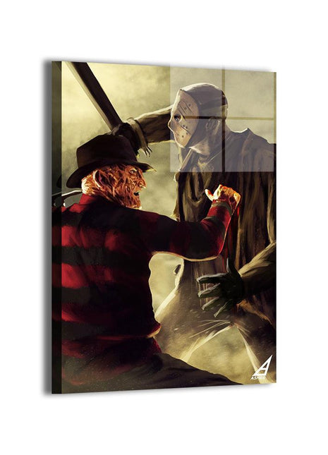 Freddy & Jason Wall Art | Horror Fan Art | Snapping Turtle Gallery [variant_option1] Print, Premium Wall Art by Snapping Turtle Gallery