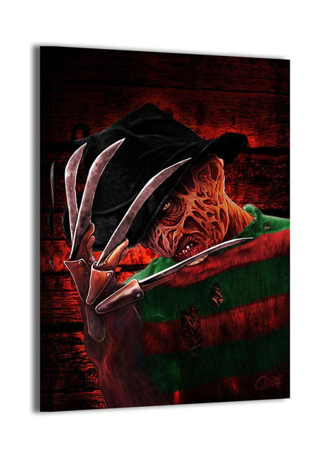 Freddy Krueger Art | Acrylic, Metal & Canvas - Snapping Turtle Gallery