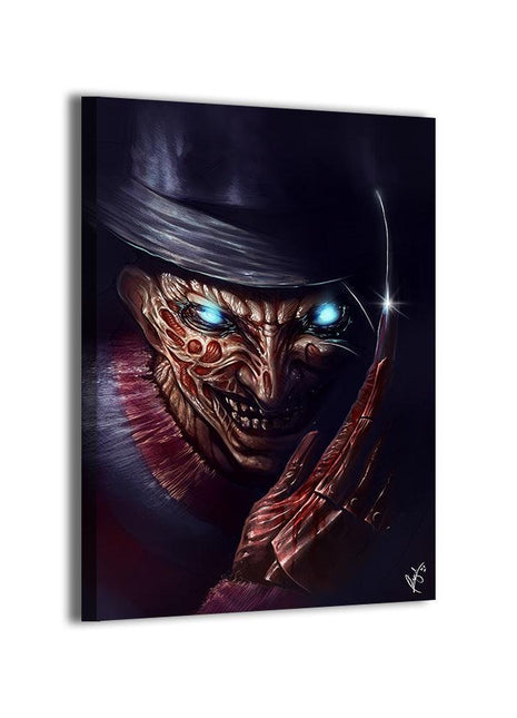 Freddy Krueger Art | Acrylic, Metal & Canvas - Snapping Turtle Gallery