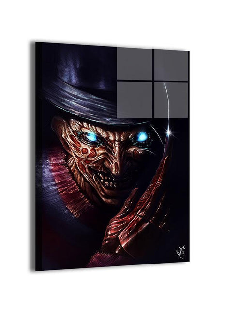 Freddy Krueger Art | Acrylic, Metal & Canvas - Snapping Turtle Gallery