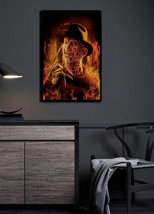 Freddy Krueger Nightmare on Elm Street Art | Acrylic, Metal & Canvas - Snapping Turtle Gallery