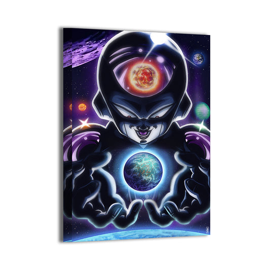 Frieza Dragon Ball Z Wall Art Canvas 24x36 – detailed anime villain artwork showing Frieza radiating power, ideal for gaming rooms and anime décor