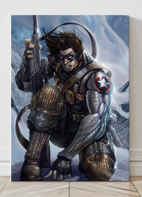 Frozen Ghost Operative Wall Art | Winter Soldier Bucky Barnes Print | Snapping Turtle Gallery [variant_option1] Print, Premium Wall Art by Snapping Turtle Gallery