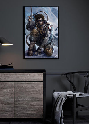Frozen Ghost Operative Winter Soldier acrylic wall art by Wizyakuza