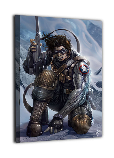 Frozen Ghost Operative Winter Soldier canvas wall art by Wizyakuza