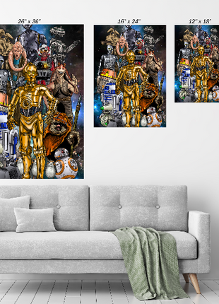 Star Wars Sidekicks Wall Art | Ultra-HD Acrylic, Metal & Canvas Print - Snapping Turtle Gallery