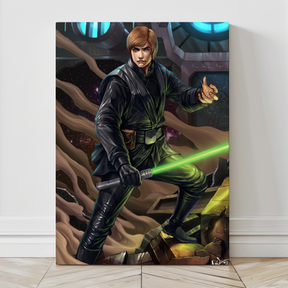  Large Luke Skywalker-style canvas wall art – Jedi stance