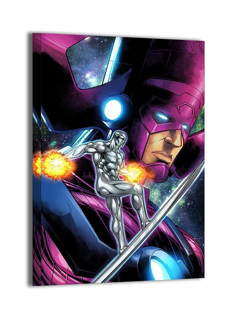 Galactus and Silver Surfer Marvel Art - Ultra-HD Acrylic & HD Metal Gallery Print - Cosmic Devourer Artwork - Premium Wall Decor