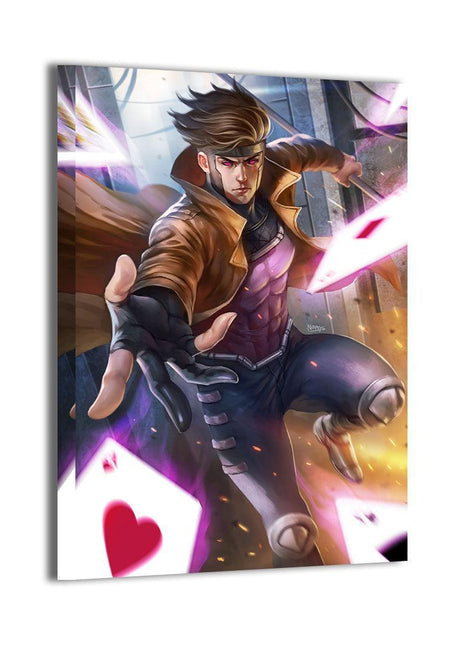 Gambit Wall Art | X-Men Marvel Ultra-HD Acrylic, Metal & Canvas Print - Snapping Turtle Gallery