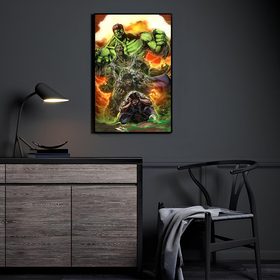 Gamma Unleashed Wall Art Room Mockup – Hulk Transformation by Jimbo Salgado & Brian “Totz” Valeza