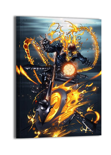 Ghost Rider Marvel Wall Art Canvas Print — Johnny Blaze Gallery Canvas, Premium Wall Art by Snapping Turtle Gallery
