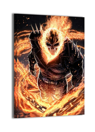 Ghost Rider Art | Acrylic, Metal & Canvas - Snapping Turtle Gallery