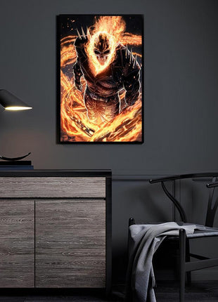 Ghost Rider Art | Acrylic, Metal & Canvas - Snapping Turtle Gallery