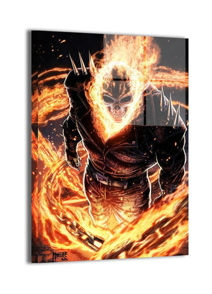 Ghost Rider Art | Acrylic, Metal & Canvas - Snapping Turtle Gallery